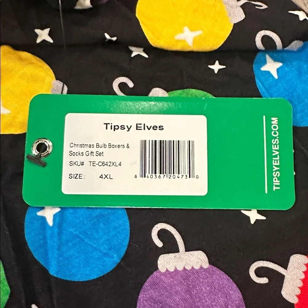 Tipsy Elves Jingle My Balls Bulb boxers & socks gift set
